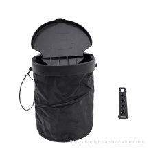 Retractable folding garbage can